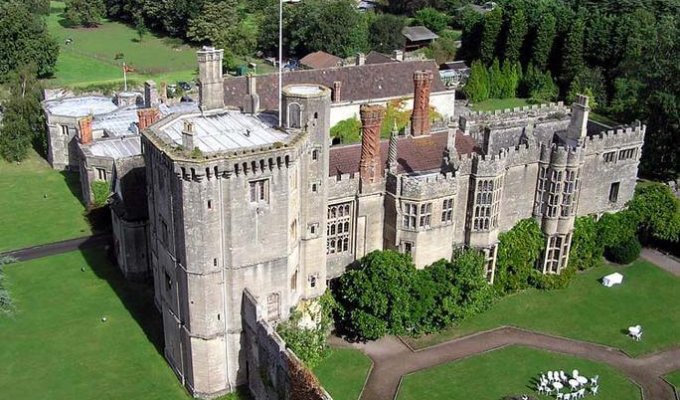 An air view of Thornbuy Castle